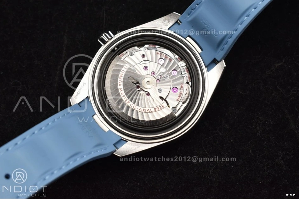 on Dial 43mm A8938 Edition 1:1 Rubber Worldtimer Aqua Terra Blue Best Summer Strap Blue GMT VSF Clone Super 1111